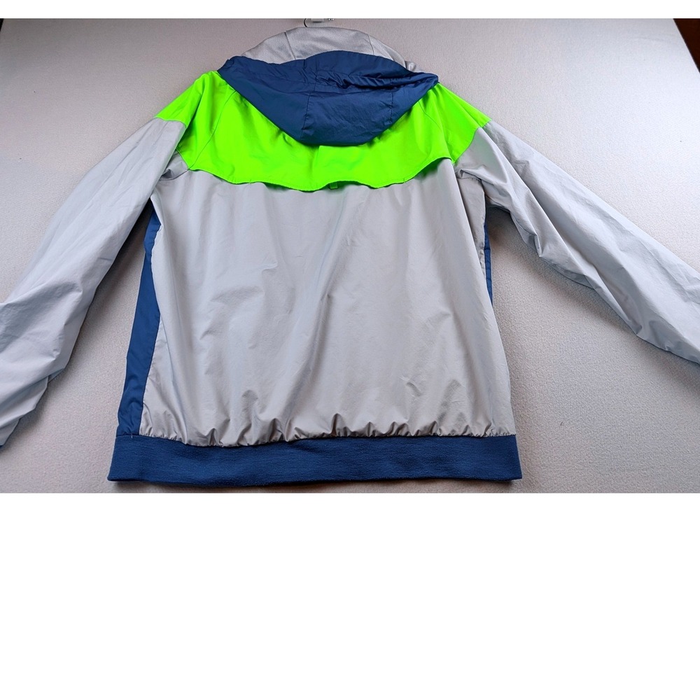 Nike Windrunner Jacket Mens Medium Colorblock Volt Green Blue Grey Windbreaker - Picture 7 of 7